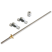 T8 tornillo de plomo 100mm-1200mm Paso 2mm plomo 8mm con tuerca y eje de rodamiento KP08 y acoplamiento Flexible de 5*8mm piezas de impresora 3D
