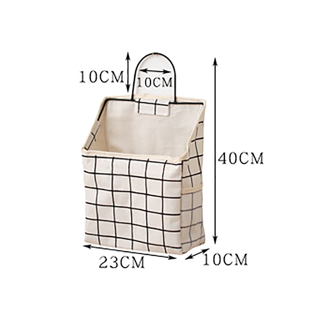 Sac de rangement mural, organiseur de placard pour livre, support Mobile pour téléphone, sac de rangement avec crochet