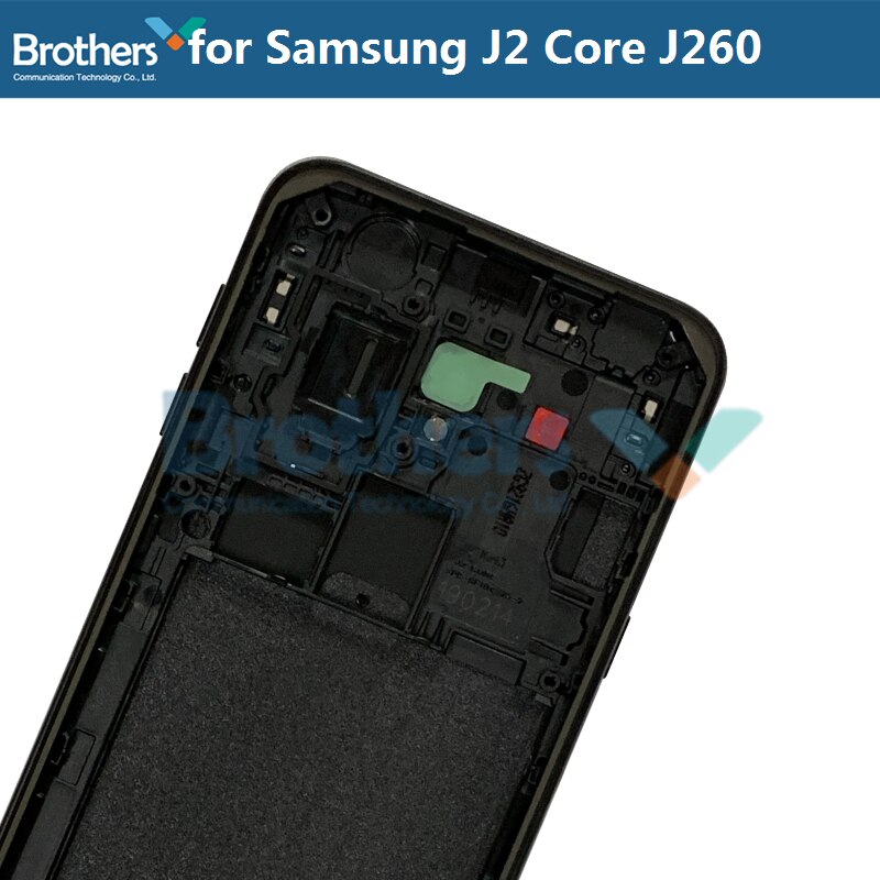 Volledige Behuizing voor Samsung Galaxy J2 Core J260 Midden Frame met Camera Lens Knoppen voor Samsung J260F J260G Back Case behuizing Top