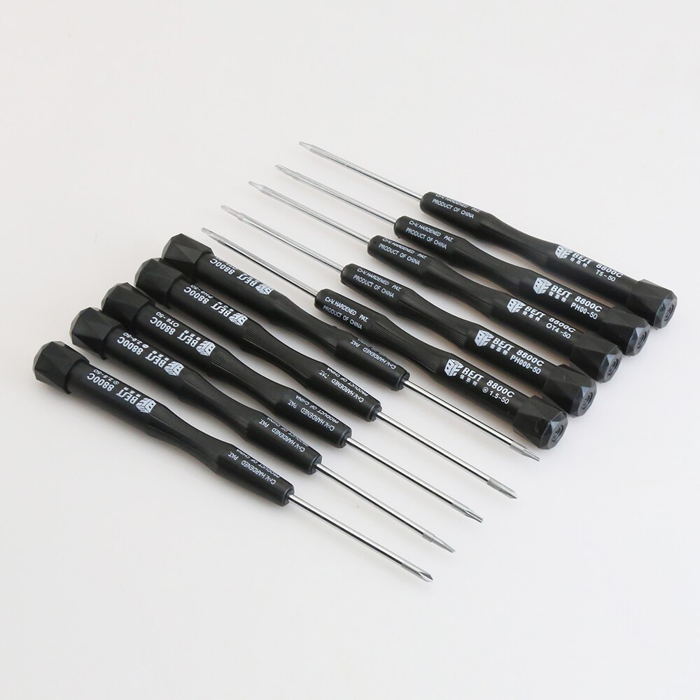 BST-8800C Precisie Schroevendraaier Set 10 In 1 Magnetische Schroevendraaier Set, Mobiele Telefoon Ipad Camera Iphone Samsung Repair Tool