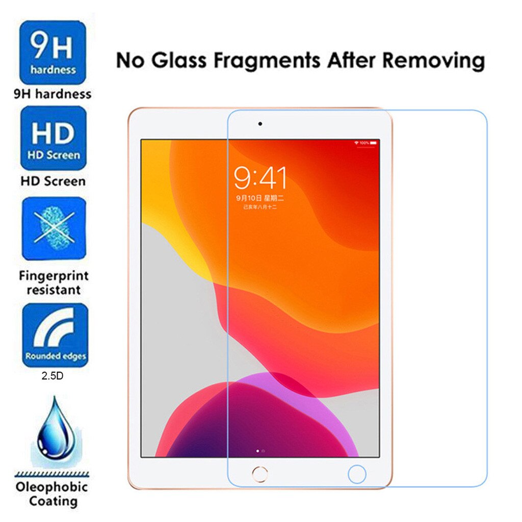 For iPad 7th Generation 10.2inch Tempered Glass Screen Protectors 2x Clear Tempered Glass Screen Protectors 10.2inch
