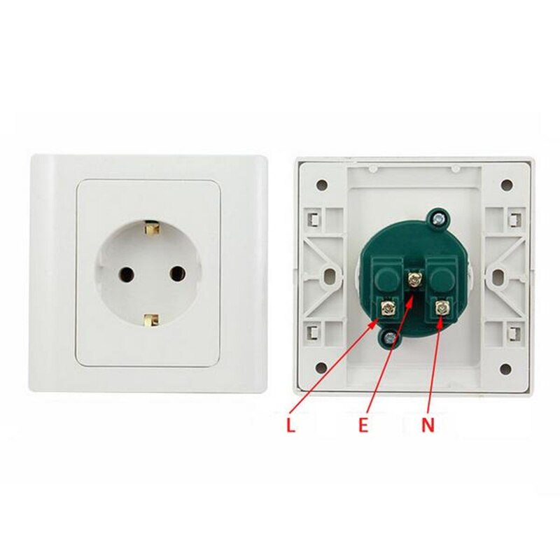 16A EU Plug Socket Power Outlet Panel Wall Sockets Standard Wall Charger Adapter 86 Type Germany Standard