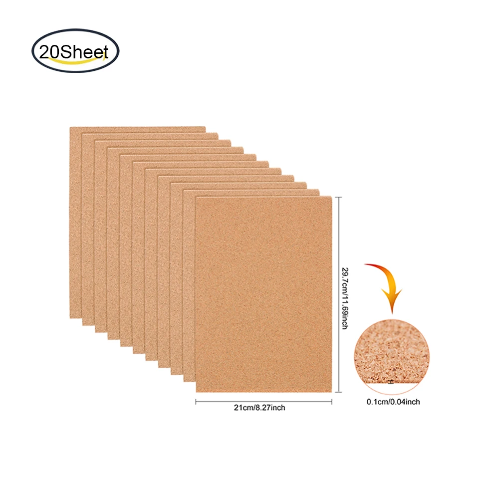 Feuilles d'isolation en liège de 2mm d'épaisseur, 10 pièces, tapis carrés en planche de bois pour sous-verres, dessin d'images, artisanat de bricolage sans auto-adhésif: green