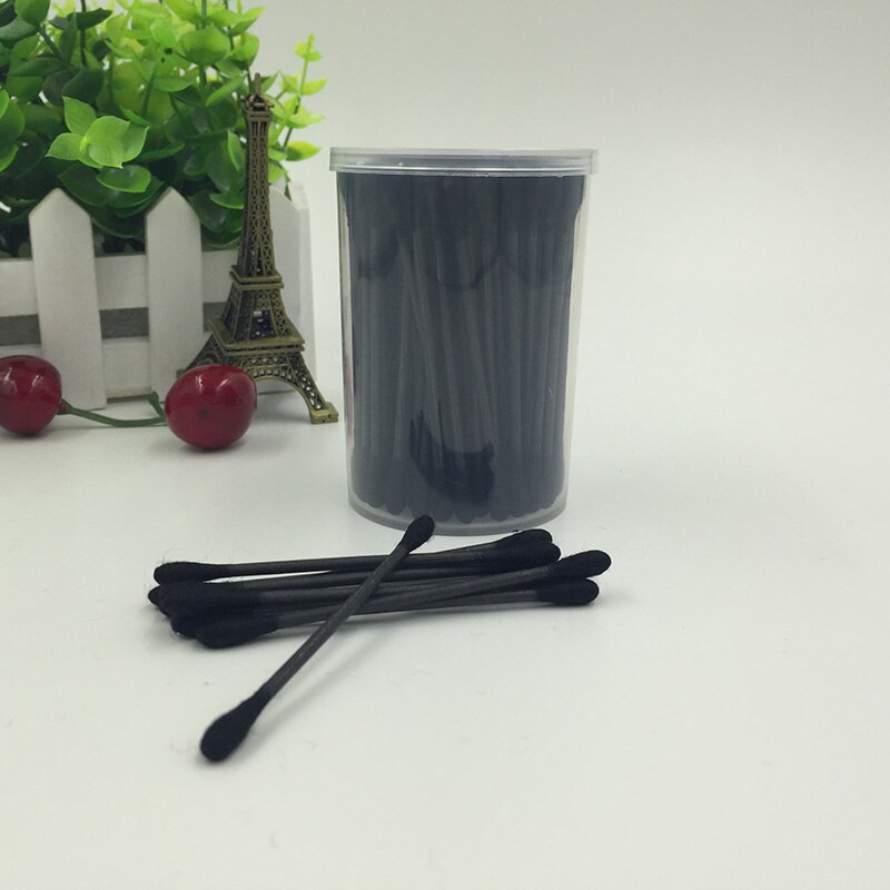 2 Packs Cotton Swab Black Bamboo Charcoal Cosmetic Remover Double Head Makeup Maquiagem Applicator Makeup Tool Accessories