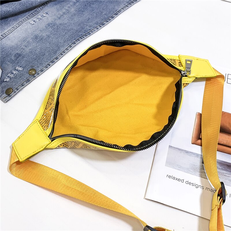 Dames letter print pvc heuptas heuptas reis heuptas portemonnee borsttas