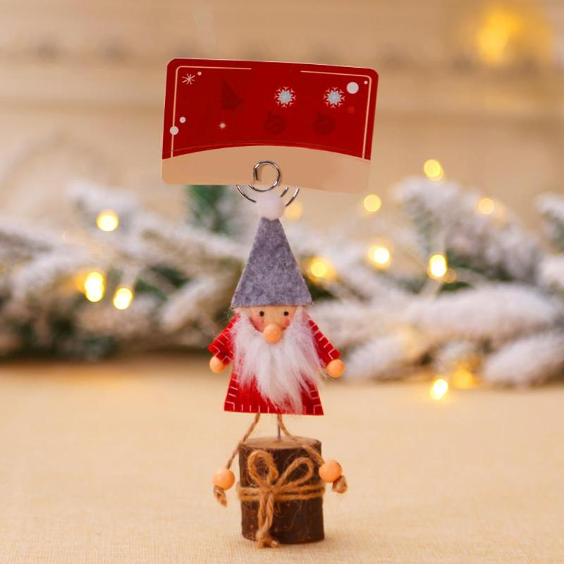 Weihnachten Dekor Schreibtisch Notizen Ordner Clips Begünstigt Platz-kartenhalter Tisch Foto Memo Anzahl Name Clips Nachricht Clips