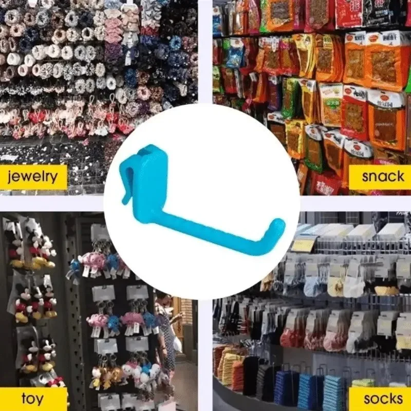 Metal Mesh Panel Hangers Clothes Wall Hanging Hooks Supermarket Display Hooking Racking Accessory Slat Household Organizers Hook