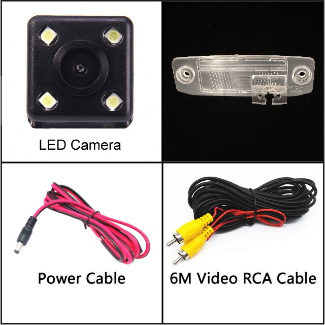 Para Lancia Thema para Chrysler Sebring 300C 2007 - copia inversa CCD HD retrovisor cámara de Vista trasera de estacionamiento la noche visión: 4 LED