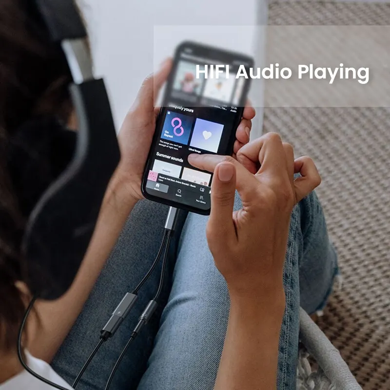 NIERBO Adaptador USB C 2 en 1, auriculares y cargador de 3,5 mm, USB C PD 3.0, conector de audio auxiliar, cable de carga rápida