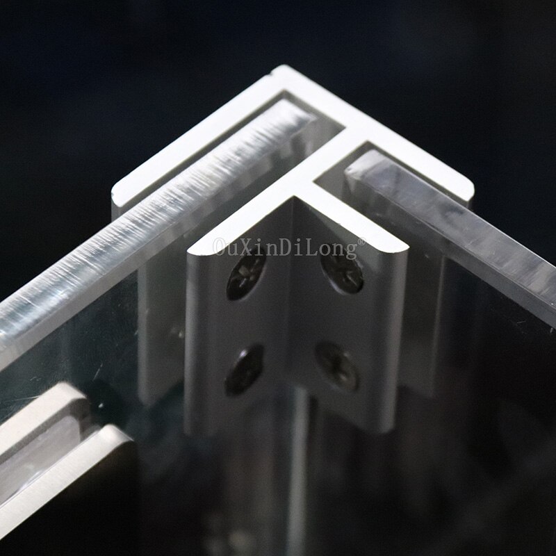 10PCS 90Degrees Corner Glass Clamp Clips Bracket Glass Aluminium Brackets for 10-12mm Glass Glass Holder Stainless Steel Glass