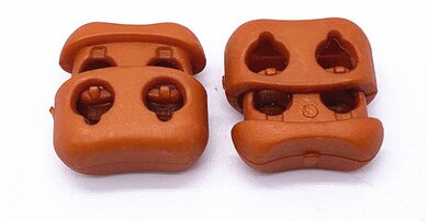 Bouchon à bascule de verrouillage en plastique, 20 pièces, 16x17mm, multicolore, Double trous (dia.4 mm), accessoires pour vêtements: color 4
