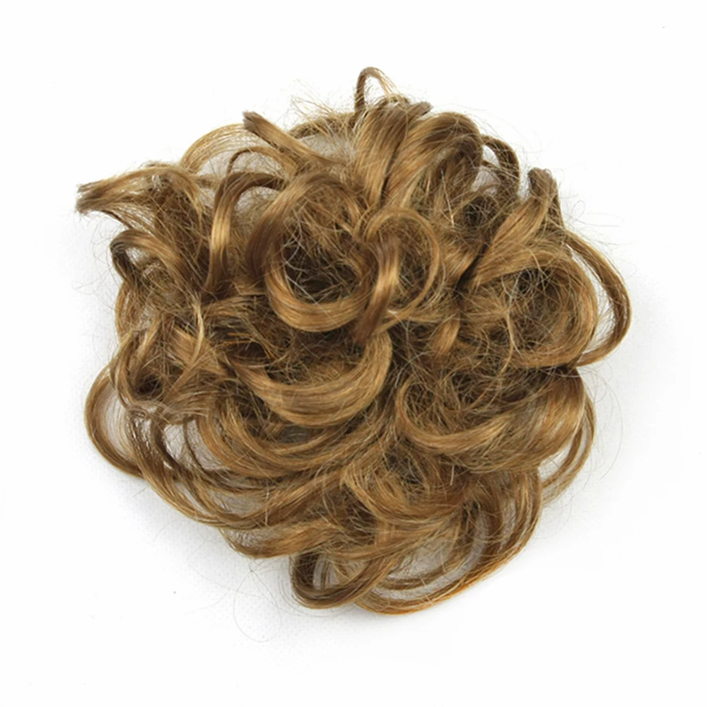 Syntetiskt rufsigt hårband vinrött uppsatt hårband flexibla scrunchies lockiga löshår chignon hårband scrunchie: #18