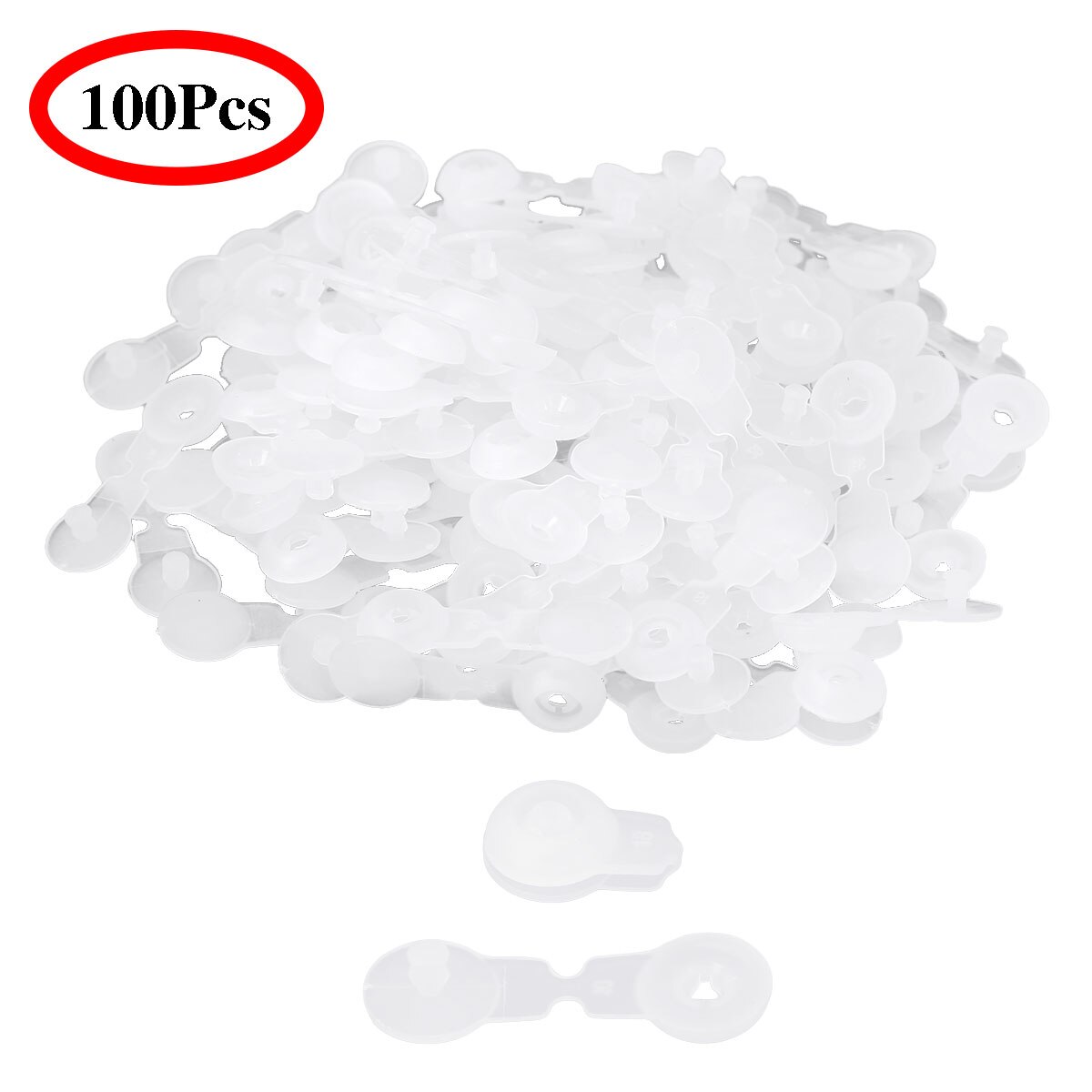 100 Wristbands Locking Snaps Disposable Single Snap Buttons Set Plastic Conjoined Fixed Buckles Wrist Band Fasteners Accessories: Default Title