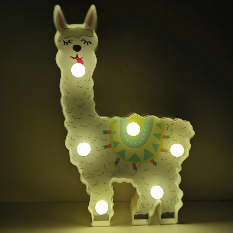 Décoration de noël Led de mariage lama lumières bébé douche fête d'anniversaire faveurs alpaga lumière décor de noël pour la maison de noël