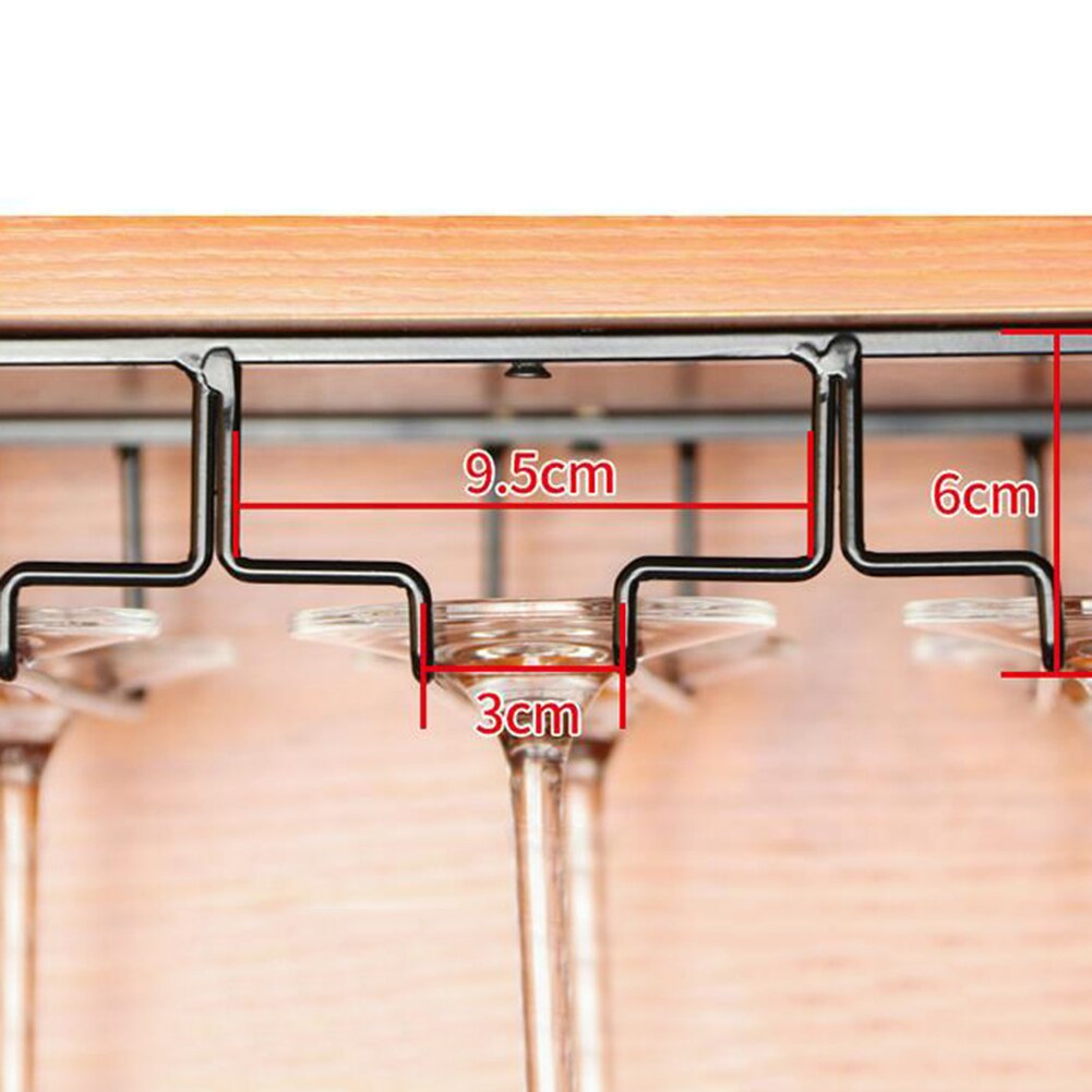 Estante de cristal de vino de cocina hierro Metal artesanía 4 filas Steamware percha soporte de vidrio de vino accesorios decorativos suministros para el hogar