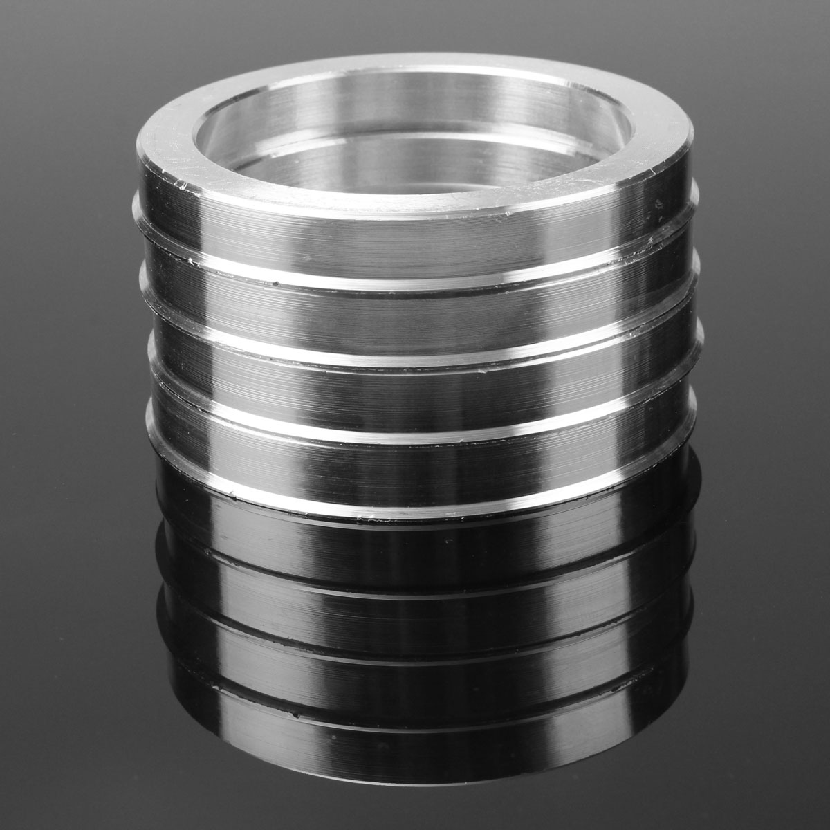 Conjunto de espaciador de rueda Universal de aluminio, 4 Uds., 73,1mm-57,1mm, conjunto de espaciador de rueda Universal de aluminio de 73,1mm O/D 57,1mm I/D