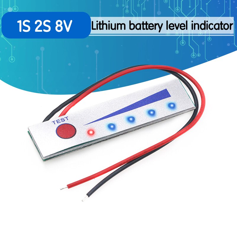 Lithium Batterij Niveau 1S 2S 8V 3S 12V 4S 16V 5S 21V 6S 25V Indicator Tester Lcd Display 18650 Lipo Li-Ion Batterij Meter Module