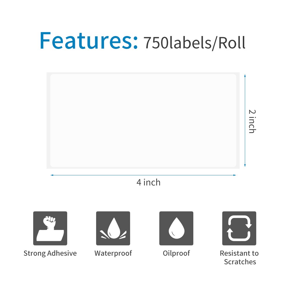 Y Essential-4"X2" Barcode Transportation and Multi-Purpose Labels,Thermal Labels,Compatible with Zebra Printers,Advanced Adhesi
