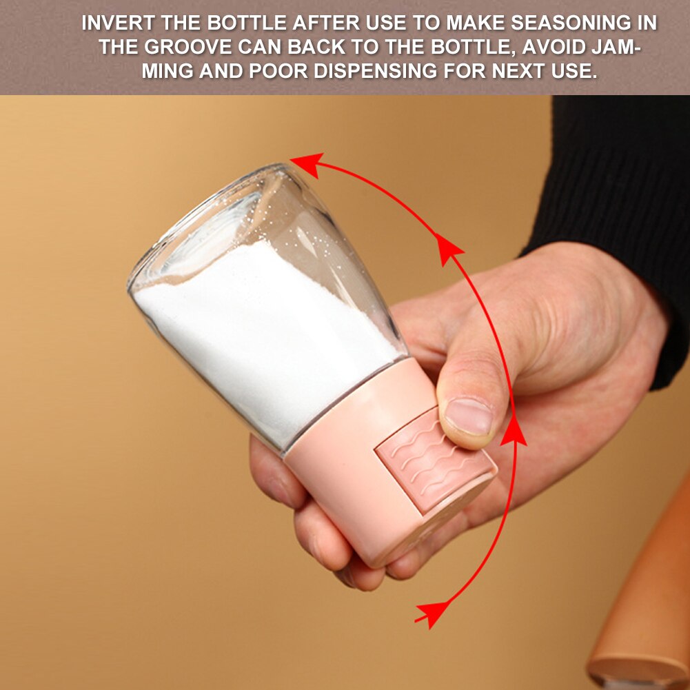 0.5g Metering Salt Shaker Push Type Salt Dispenser Salt Tank Sugar Bottle Spice Pepper Salt Shaker Spice Jar Can Seasoning Bottl