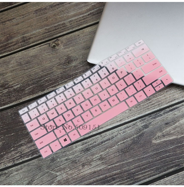 For Huawei MateBook D 14 inch (AMD) Notebook D14 14.0&#39;&#39; Silicone Laptop Keyboard Cover Skin Protector Dustproof Guard: Gradual Pink