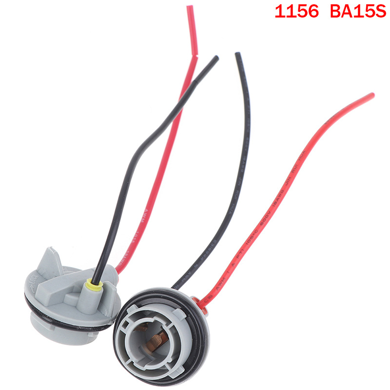 2 Stuks 1156 1157 Lamp Socket BAY15D Lamphouder P21/5W 12V Adapter Base Connector Voor remlicht Plastic Auto Accessoires: Zilver