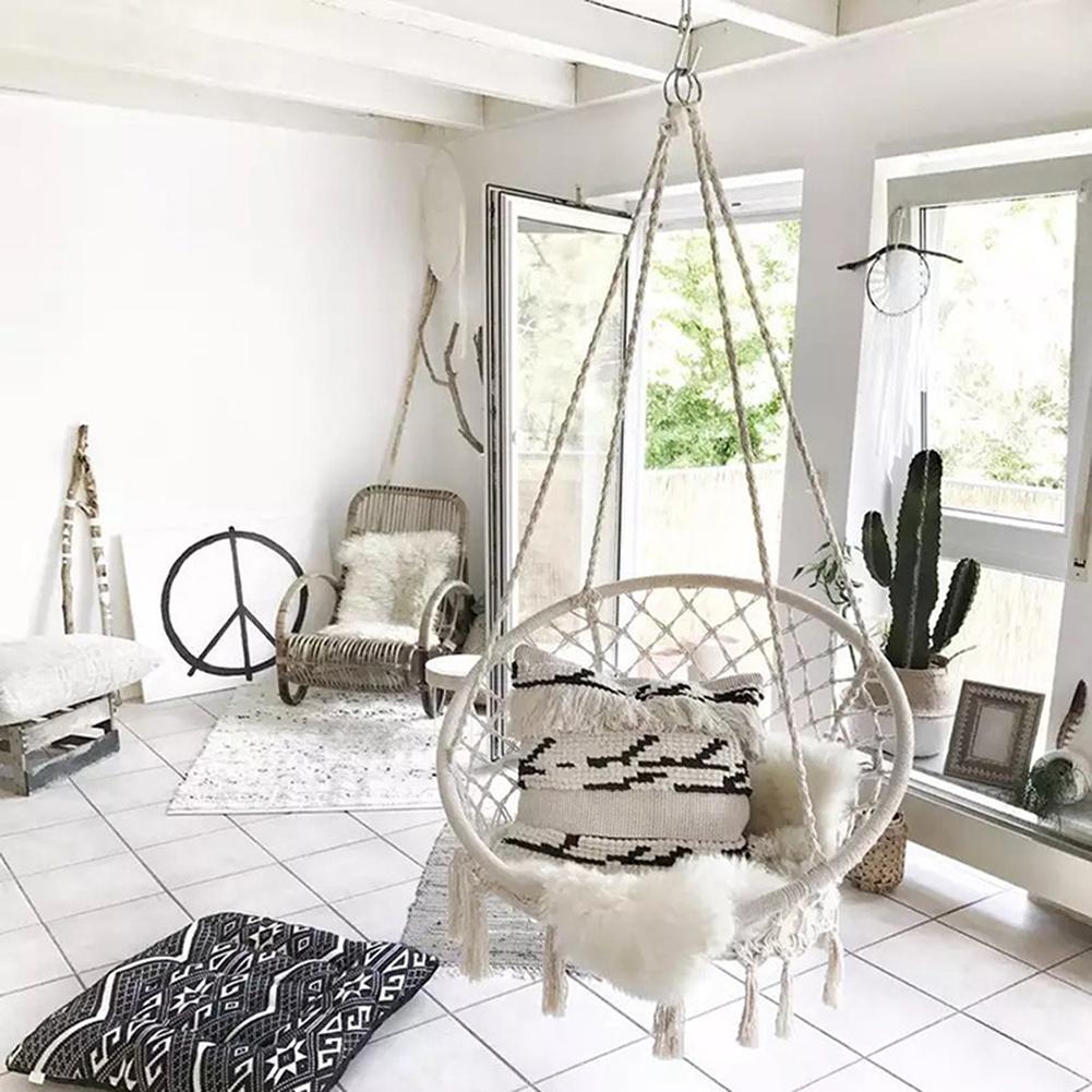 Hamac extérieur Style nordique rond intérieur suspendu chaise dortoir jardin balcon unique sécurité hamac maison jardin extérieur décor
