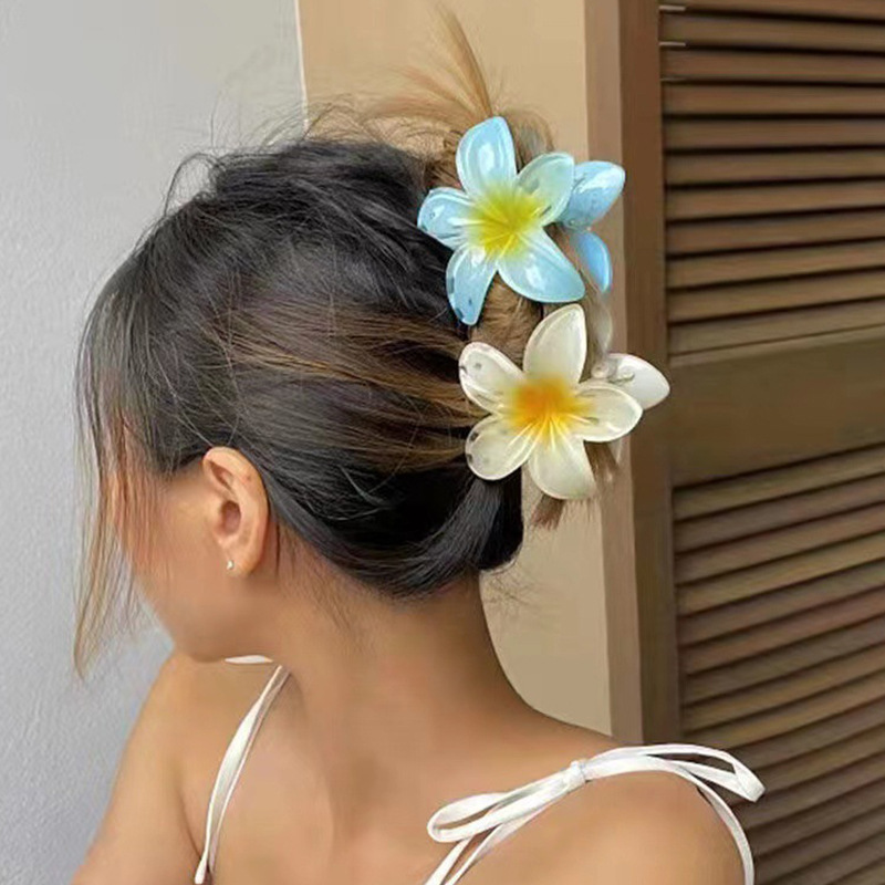 Pinces à cheveux fleur pour femmes, grande pince à cheveux bohème, épingles à cheveux, barrettes pour filles, accessoires pour cheveux de plage, vêtements de sauna, ,: Plaqué or antique