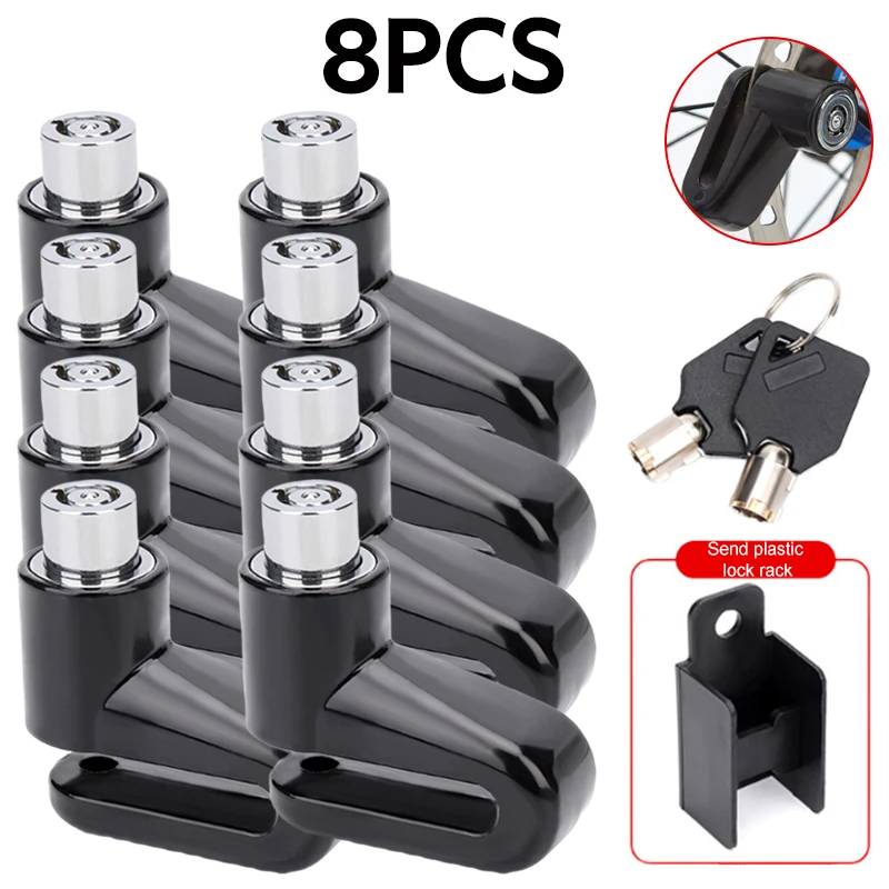 Beveiliging Antidiefstalslot Fietsschijfremslot Fiets Motor Mini Antidiefstal Draagbaar hangend remslot van aluminiumlegering: green