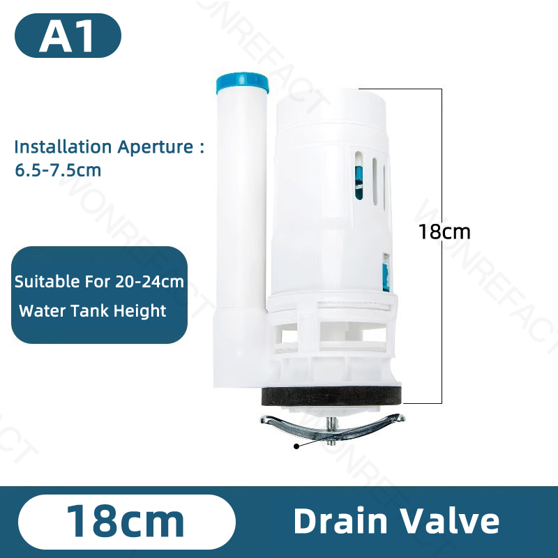 Universal Toilet Tank Replacement Kit Toilet Buttons Toilet Dual Flush Valve Water Inlet Valve Accessories Adjustable Float: Light Grey