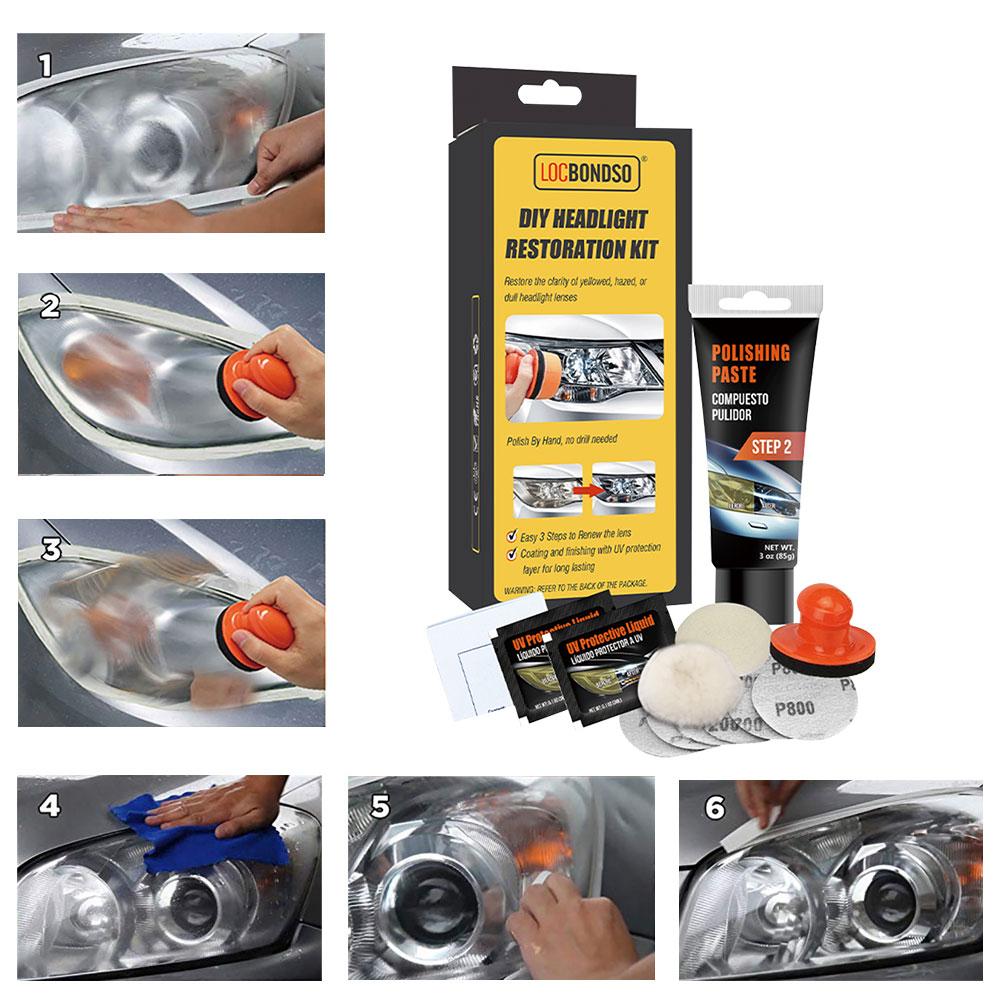 Kit de réparation de système de restauration de phare de voiture Kit de réparation de soin de voiture de phare de bricolage