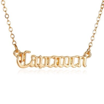 Mode Twaalf Sterrenbeelden Engels Alfabet Ketting Hanger Voor Vrouwen Meisje Accessoires Sieraden: HJ-7