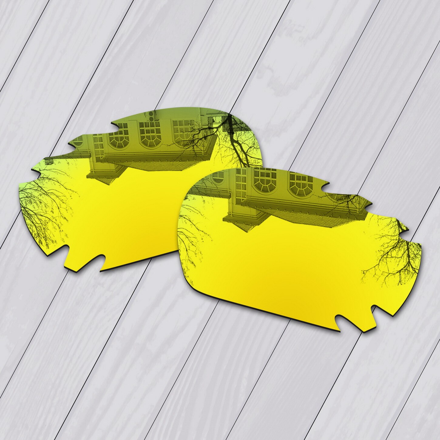 EOS Polarisierte Verbesserte Ersatz Linsen für Oakley Kieferknochen entlüftet Sonnenbrille-Mehrere Wahl: Gold nicht-polarisiert