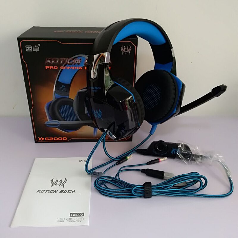 Kotion Elke G2000 G4000 Gaming Headsets Game Oortelefoon Headset Stereo Hoofdtelefoon Met Microfoon Voor Pc Gamer Met Doos