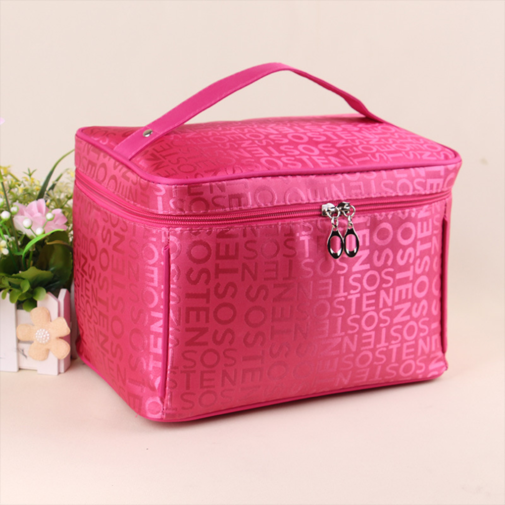 Makeup Bag Portable Large Capacity Organizer Storage Box Advanced CarryOn Waterproof Wash Cute Sweet Handbag Simple Toiletry Bag