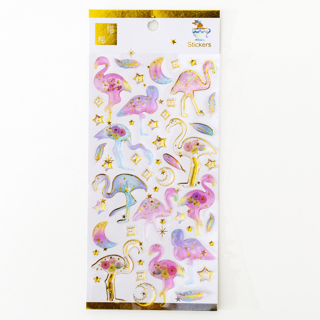 fantasy starry sky water sticker bronzing three-dimensional environmental protection mobile phone diary sticker material