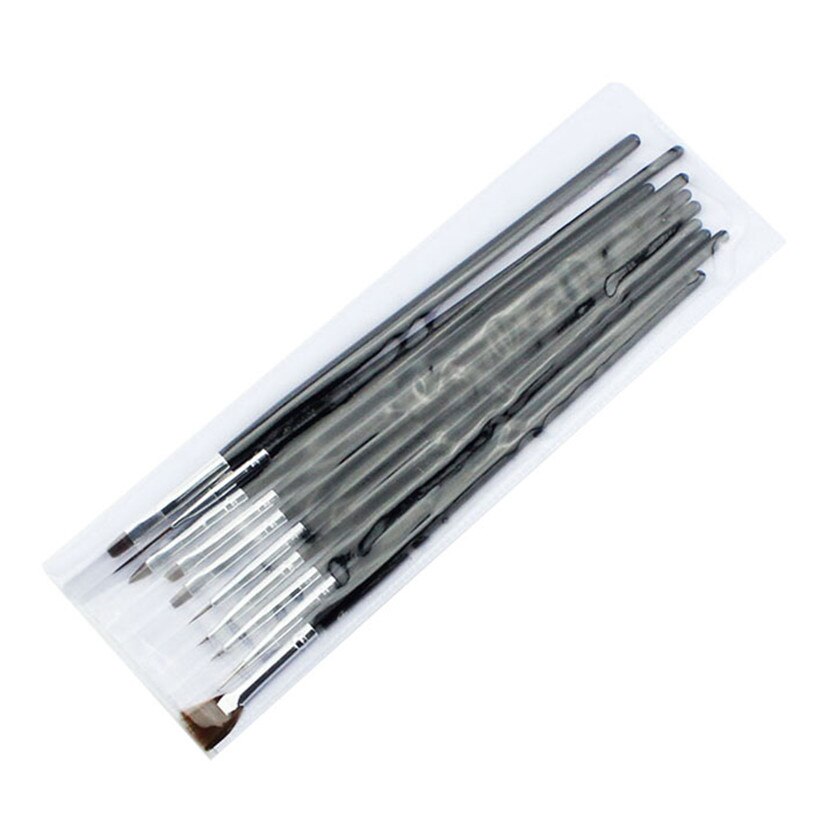 10 stuks/set nagelborstel acryl nagelgereedschap set schilderpen kunsttips uv nagel gel lakkwasten 16 februari