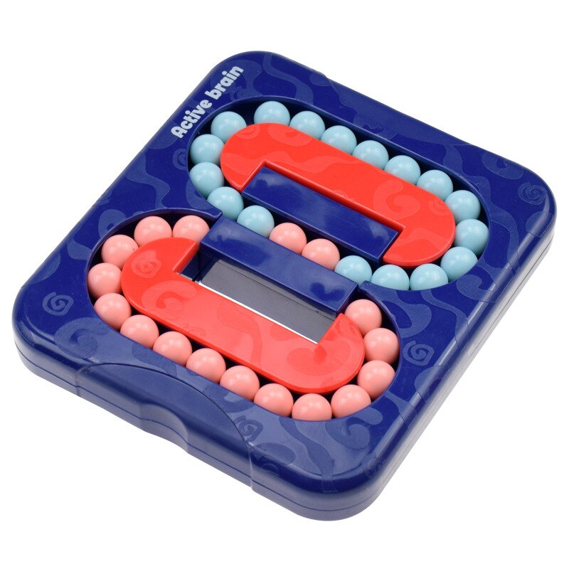 1pc 2 Colors Children&#39;s Fun Classic IQ Wood Game Mind Brain Game Teaser Beads Wooden Puzzle Early Education For Baby Kids: 01