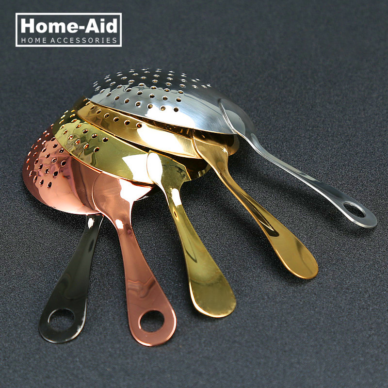 Julep-colador de cóctel de acero inoxidable 304, herramienta de Barbartender para bebidas mezcladas, colador de hielo para Bar