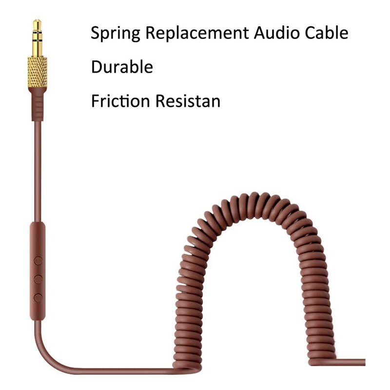 Câble Audio de remplacement, mâle à mâle, 3.5mm, pour Marshall Major II 2, fils d&#39;extension pour écouteurs (marron)