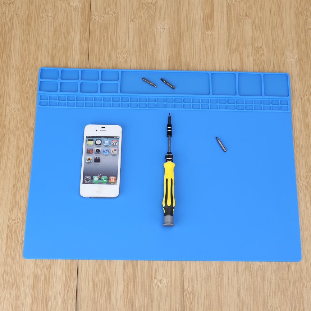 1pc Heat Insulation Silicone Soldering Station Pad Desk Soldering Mat For Welding Station Repair Maintenance Platform 405X305 mm