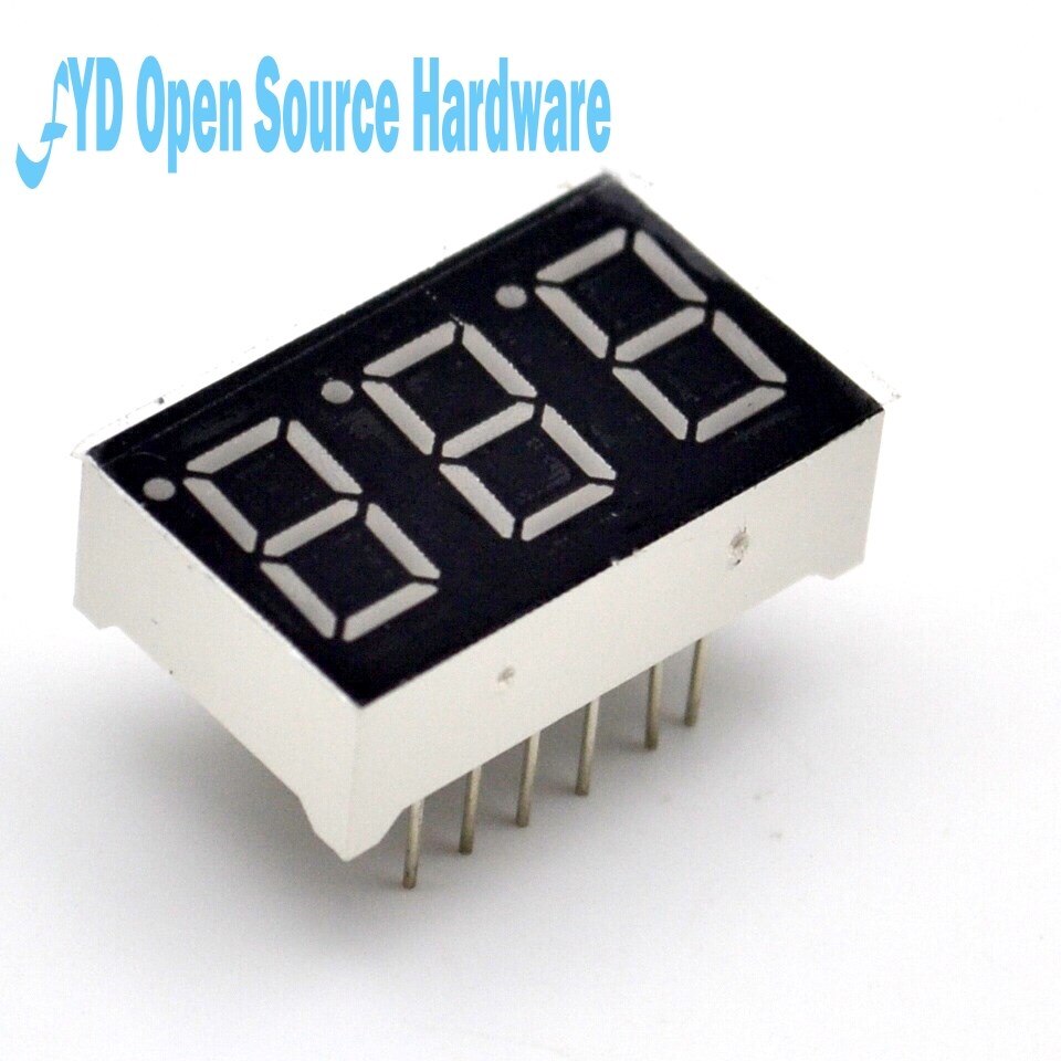 20 stücke 3bit 3 bit Gemeinsame Anode Positive Digitale Rohr 0.36 &quot;0,36 in. Rote Led-anzeige 7 Segment Digit 7 Segment