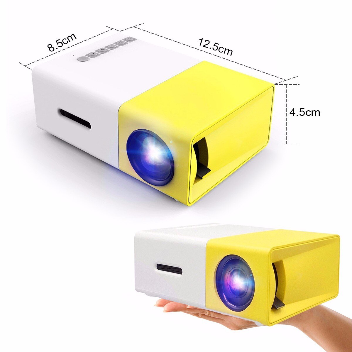 YG-300 Lcd Led Projector 400-600 Lumens 320X240 800:1 Ondersteuning 1080P Draagbare Office Home Cinema