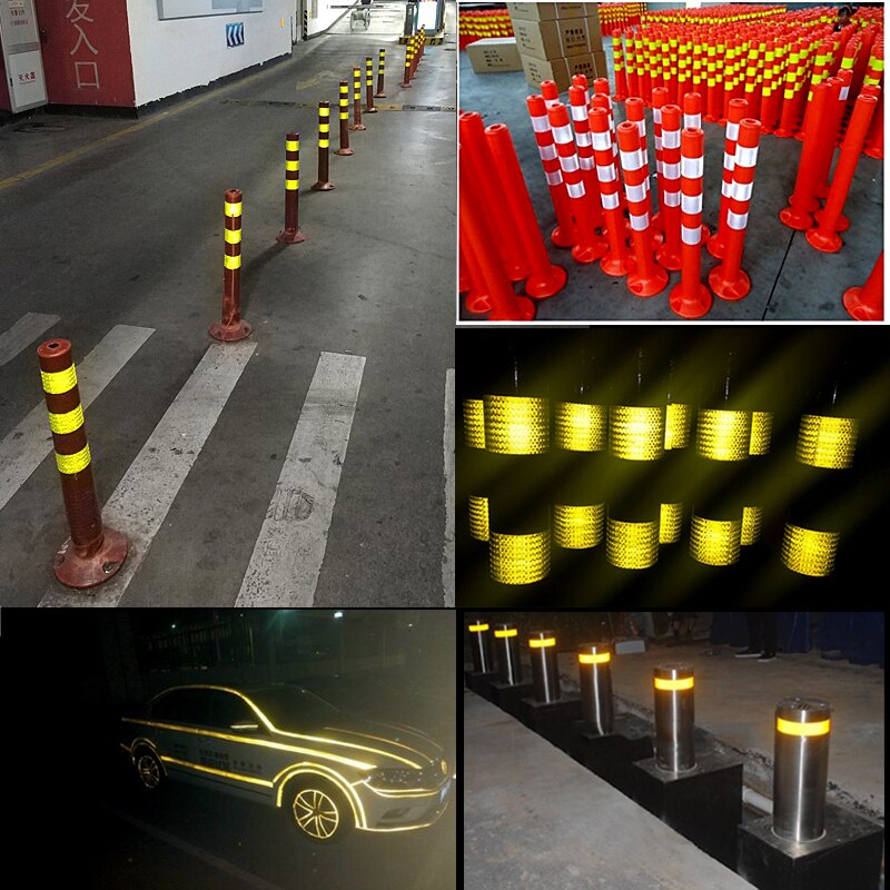 5cm * 100cm cinta reflectante coche decoración pegatinas de advertencia de coche de seguridad de reflexión de la cinta película de Reflector pegatina para autos estilo
