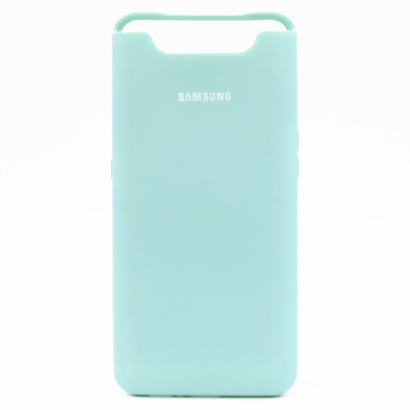 Samsung galaxy A80 A90 cubierta de silicona sedoso suave acabado líquido de silicona funda de carcasa para Galaxy A80 A90: for galaxy A90 / Light blue