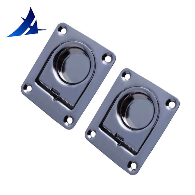 2 stück Marine Stiefel edelstahl Schließfach ziehen Ring griff Yacht spülen heben griff 2,5"