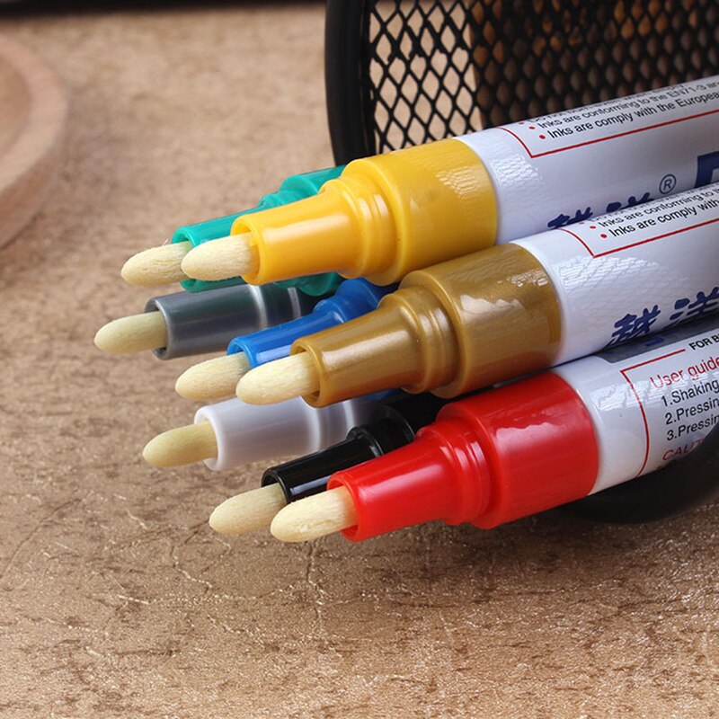 Stylo de peinture pour pneu en caoutchouc de voiture étanche, marqueur de peinture à l'huile, Permanent, pour Auto