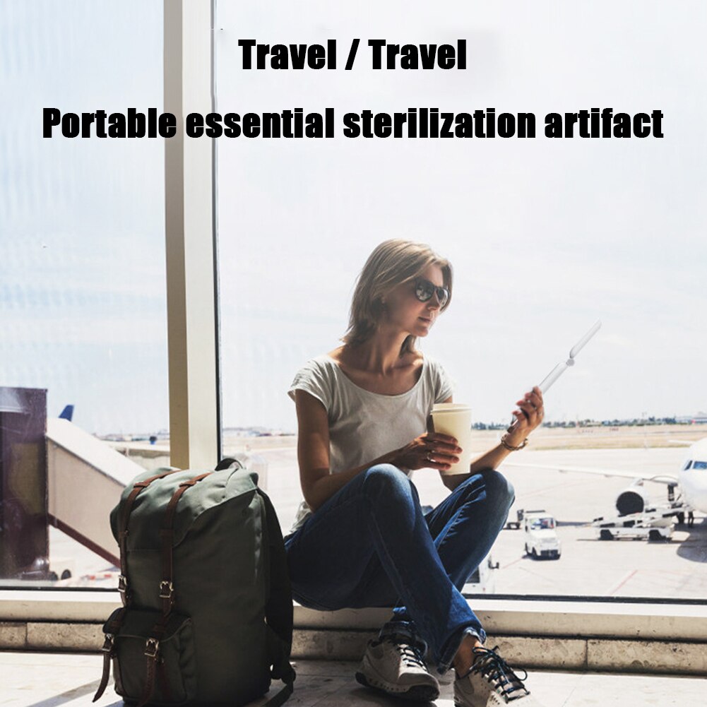 Portable UV Disinfection Wand Rechargeable UVC Light Handheld Sanitizer for Home Office Ultraviolet Lamps UV Light Sterilizer