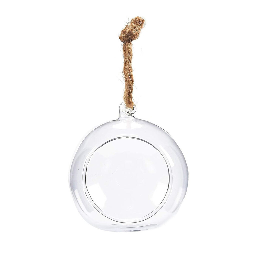 Blomst hengende vase glass planter plante terrarium container hjem bryllup dekor: M