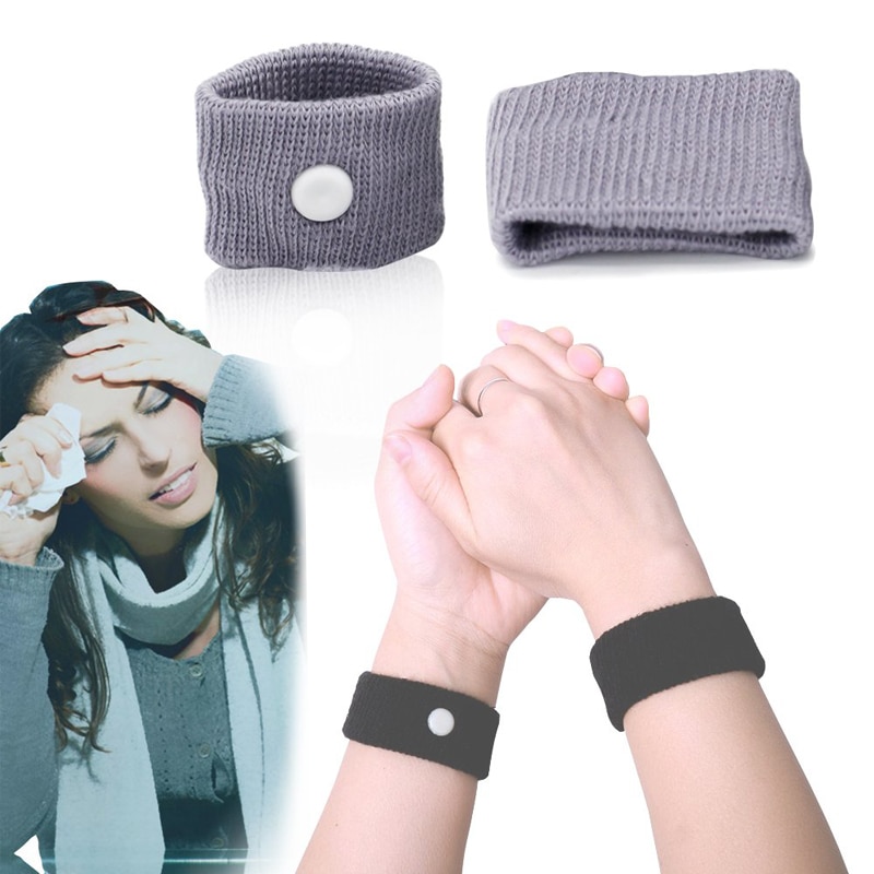 Muñequera antimovimiento para aliviar la mareos, pulsera antisaliva para viajes, 2 unidades