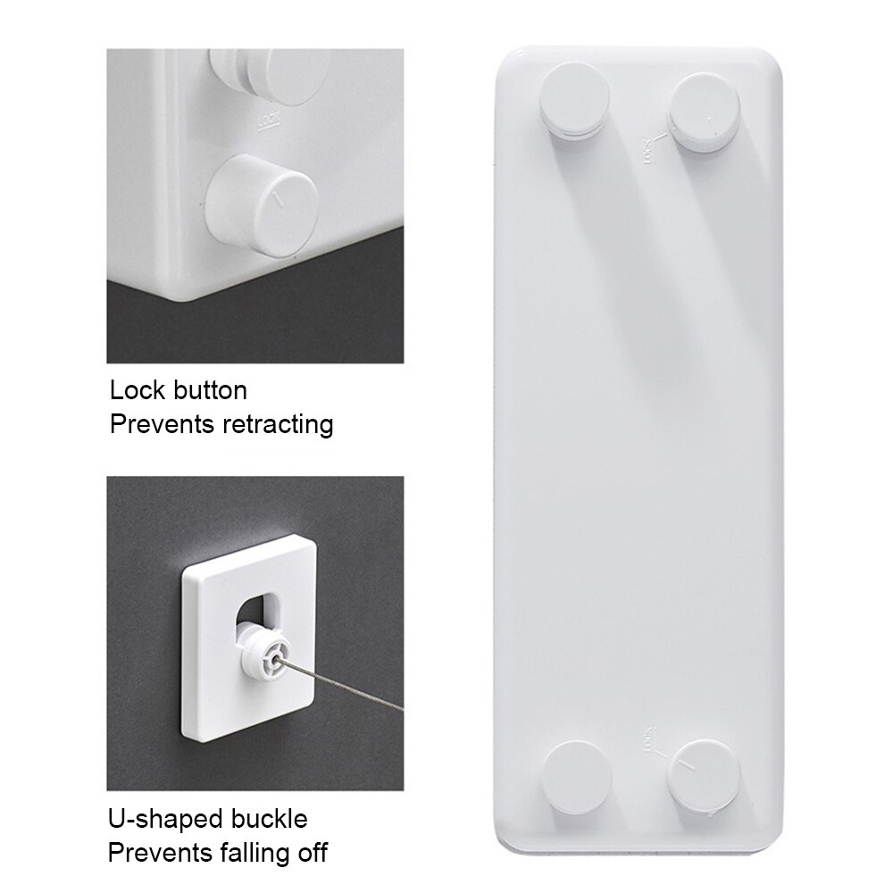 4.2m Clothesline Clothes Drying Rack Bathroom Accessories Retractable Double Layer Laundry Hanger